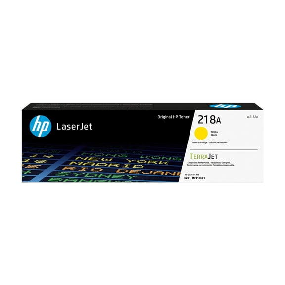 HP 218A Yellow Original LaserJet Toner Cartridge, ~1,200 pages yellow, W2182A