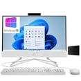 thumbnail image 1 of HP 22 AIO 21.5" FHD All-in-One Desktop Computer, Intel Celeron J4025 Up to 2.9GHz, 64GB DDR4 RAM, 2TB SSD, 802.11AC WiFi, Bluetooth 4.2, Keyboard and Mouse, White, Windows 11 Home, 1 of 6