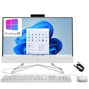 HP 22 AIO 21.5" FHD All-in-One Desktop Computer, Intel Celeron J4025 Up to 2.9GHz, 64GB DDR4 RAM, 2TB PCIE SSD, 802.11AC WiFi, Bluetooth 4.2, Keyboard and Mouse, White, Windows 11 Home