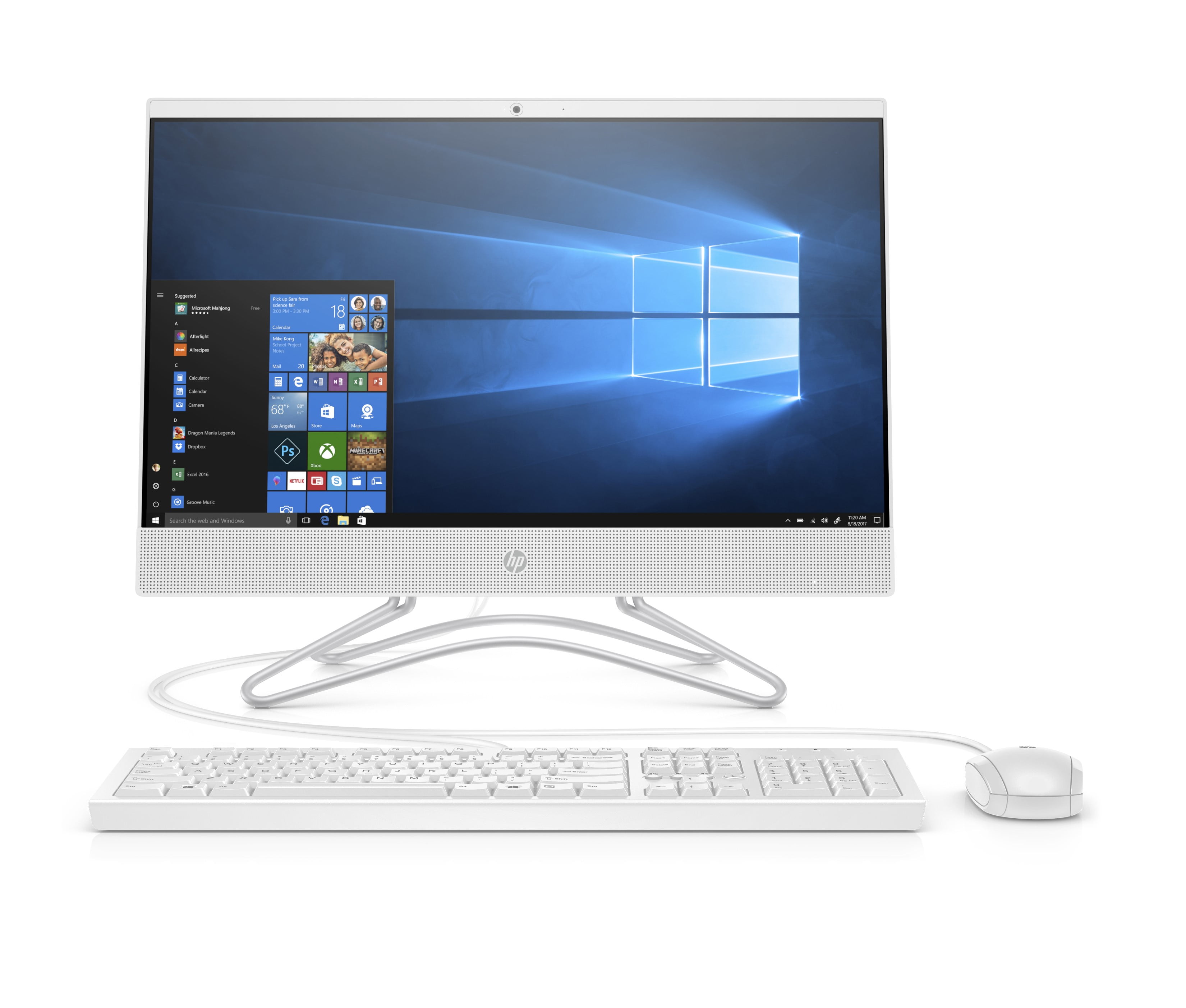 HP 21.5 All-In-One Intel Celeron 4GB Memory 128GB SSD Snow White 22-dd0224  - Best Buy
