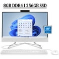 thumbnail image 1 of HP 22 All-in-One Desktop Computer 21.5" Diagonal FHD Anti-glare Display Intel Quad-Core Pentium Silver J5040 Processor 8GB DDR4 256GB SSD Intel UHD Graphics 605 HDMI Webcam Win11 Silver, 1 of 4