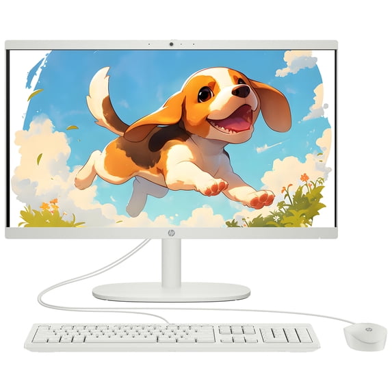 HP 22" All-in-One Desktop Intel Quad Core Processor Beat i3 1110G4 FHD 16GB DDR5 RAM 128GB Storage WiFi 6 Bluetooth Windows 11 Pro