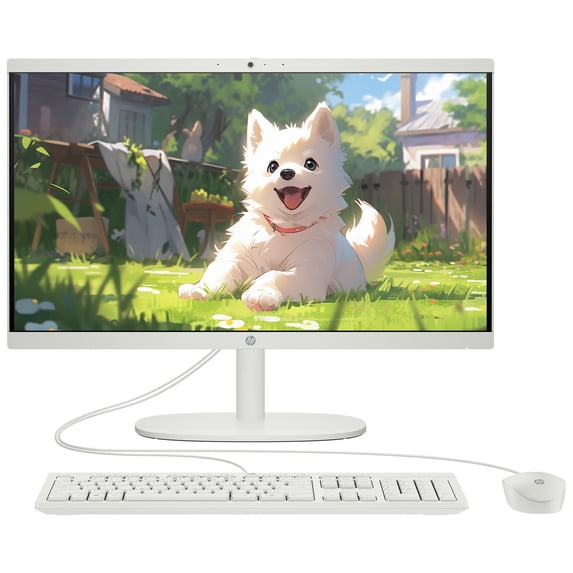 HP 22" All-in-One Desktop Intel Quad-Core Processor 16GB DDR5 RAM 128GB SSD FHD Display WiFi 6 Bluetooth Windows 11 Pro