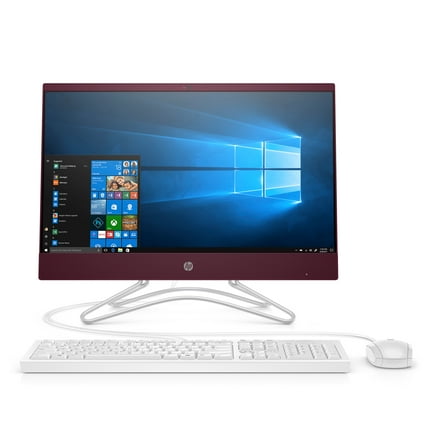 HP 22 All-in-One PC Desktop Computer, Intel Celeron, 4GB, 1TB, DVD, Maroon Burgundy, 22-c0083w