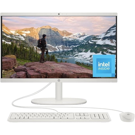 HP 22 inch All-in-One Desktop PC, FHD Display, Intel N200, 8 GB RAM ...