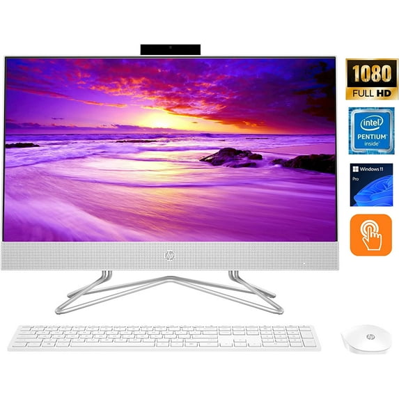 HP 23.8" FHD IPS Touchscreen All-in-One Desktop - Intel Pentium Silver J5040 - 1080p - 16GB DDR4 RAM 512GB SSD Windows 11 Pro