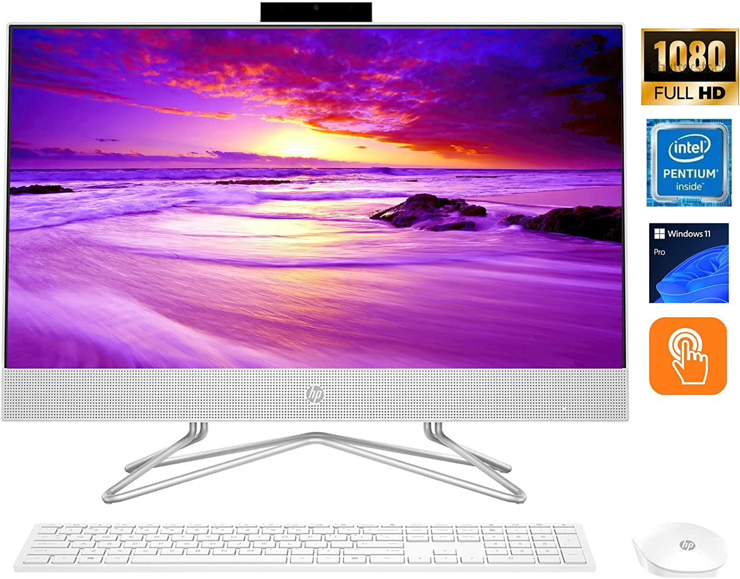 HP 23.8" FHD IPS Touchscreen AllinOne Desktop Intel Pentium Silver