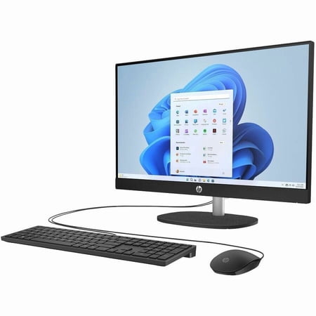 HP 24-cr0000a 24-cr0430 All-in-One Computer, Intel N-Series i3-N300, 8 GB, 256 GB SSD, 23.8" Full HD, Desktop, Jet Black