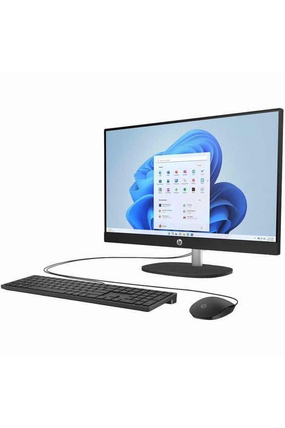 HP 24-cr0000a 24-cr0430 All-in-One Computer, Intel N-Series i3-N300, 8 GB, 256 GB SSD, 23.8" Full HD, Desktop, Jet Black