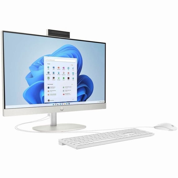 HP 24-cr0000a 24-cr0210 All-in-One Computer - AMD Athlon Silver 7120U - 8 GB - 256 GB SSD - 23.8" Full HD Touchscreen - Desktop - Shell White - AMD Chip - 1920 x 1080 - Windows 11 Home - AMD Radeon...