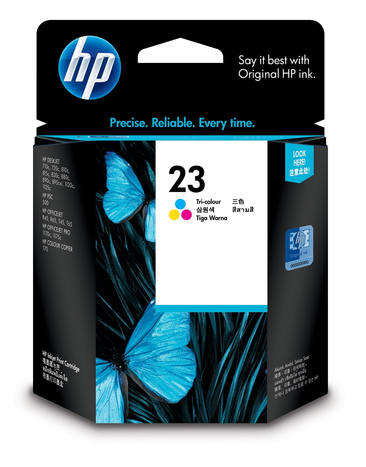 HP 23 Tricolor Original Ink Cartridge, 620 pages, C1823D