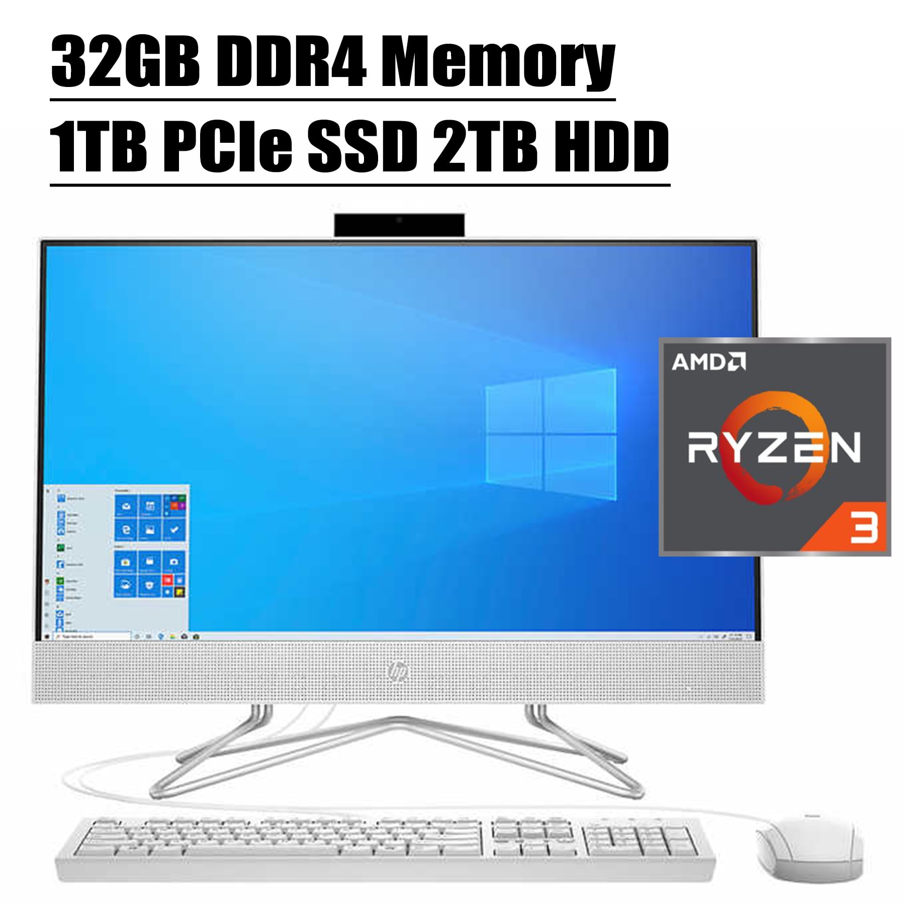 2020年モデルhp パソコン　24インチ　Ryzen7 ssd500g HDD HP 24 2020 Premium All In One Desktop Computer I 23.8