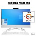 thumbnail image 1 of HP 24 All-in-One 2020 Flagship Desktop Computer I 23.8" FHD Anti-Glare WLED I AMD Athlon Silver 3050U Processor I 8GB DDR4 256GB SSD I DVD-Writer Pop-Up Webcam WIFI HDMI Win 10, 1 of 4