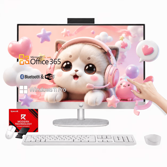 HP 24" FHD IPS All-in-One Desktop PC, Intel Core i5-1334U, 32GB RAM, 512GB SSD, Windows 11 Pro, 1080p IR Camera, Wi-Fi 6, Keyboard & Mouse
