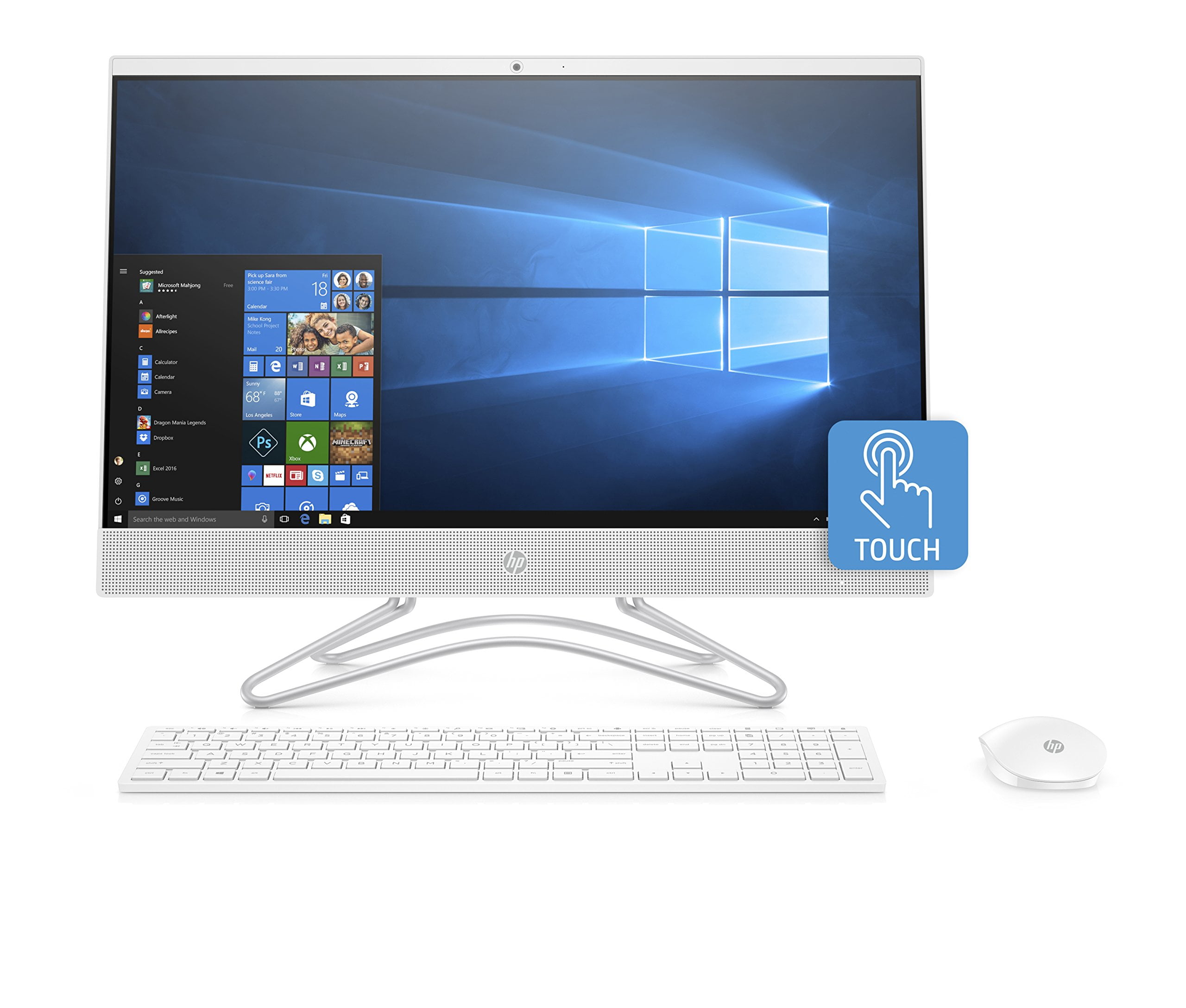 HP 24-Inch Home Desktop All-in-One PC, Intel Core i5, 12GB