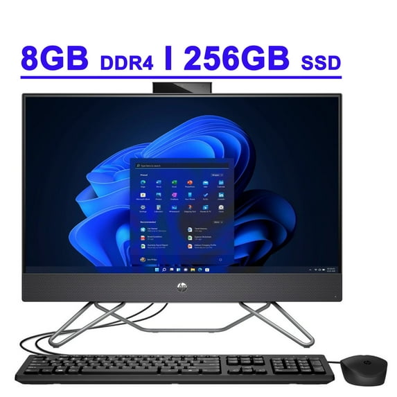 HP 24 Premium All-in-One Desktop Computer 23.8" diagonal FHD IPS Anti-glare Display (72% NTSC) AMD Ryzen 3 3250U Processor 8GB DDR4 256GB SSD AMD Radeon Graphics FHD Privacy Camera Win11 Black
