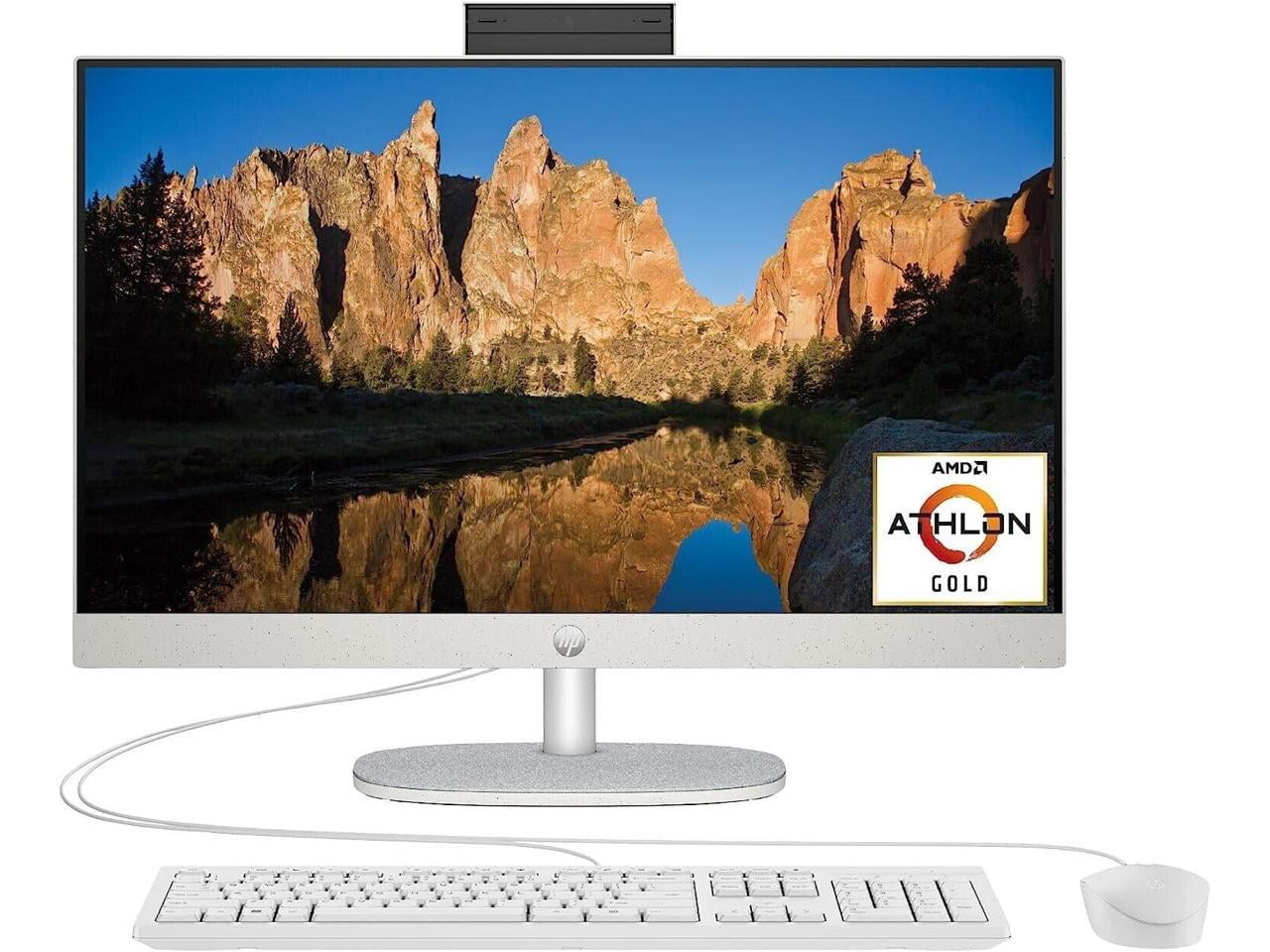HP 24-cr0020 23.8" FHD All-in-One Computers, AMD Athlon Gold 7220U, 8GB, 256GB, 83H36AA