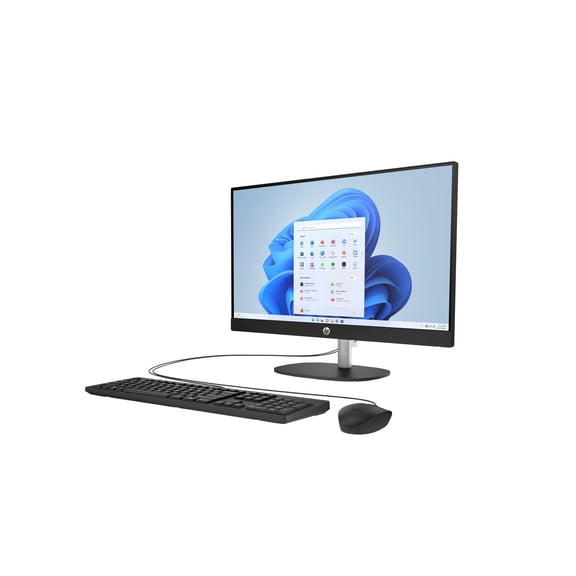 Restored HP 24-cr0111 - All-in-one Ryzen 5 7520U / up to 4.3 GHz - RAM 16 GB - SSD 512 GB - NVMe - Radeon 610M - Gigabit Ethernet, IEEE 802.11ax (Wi-Fi 6), Bluetooth 5.3 - Win 11 Home - monitor: LED 23.8" 1920 x 1080 (Full HD) touchscreen - keyboard: US - jet black, textured finish