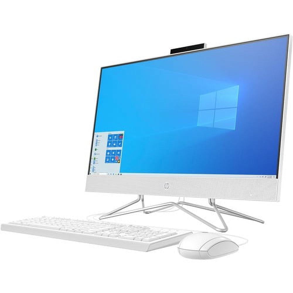 HP 24-dd0010 23.8" Full HD All-In-One Desktop Computer, AMD Athlon Silver 3050U 2.3GHz, 8GB RAM, 256GB SSD, Windows 10 Home, Free Upgrade to Windows 11, Snow White