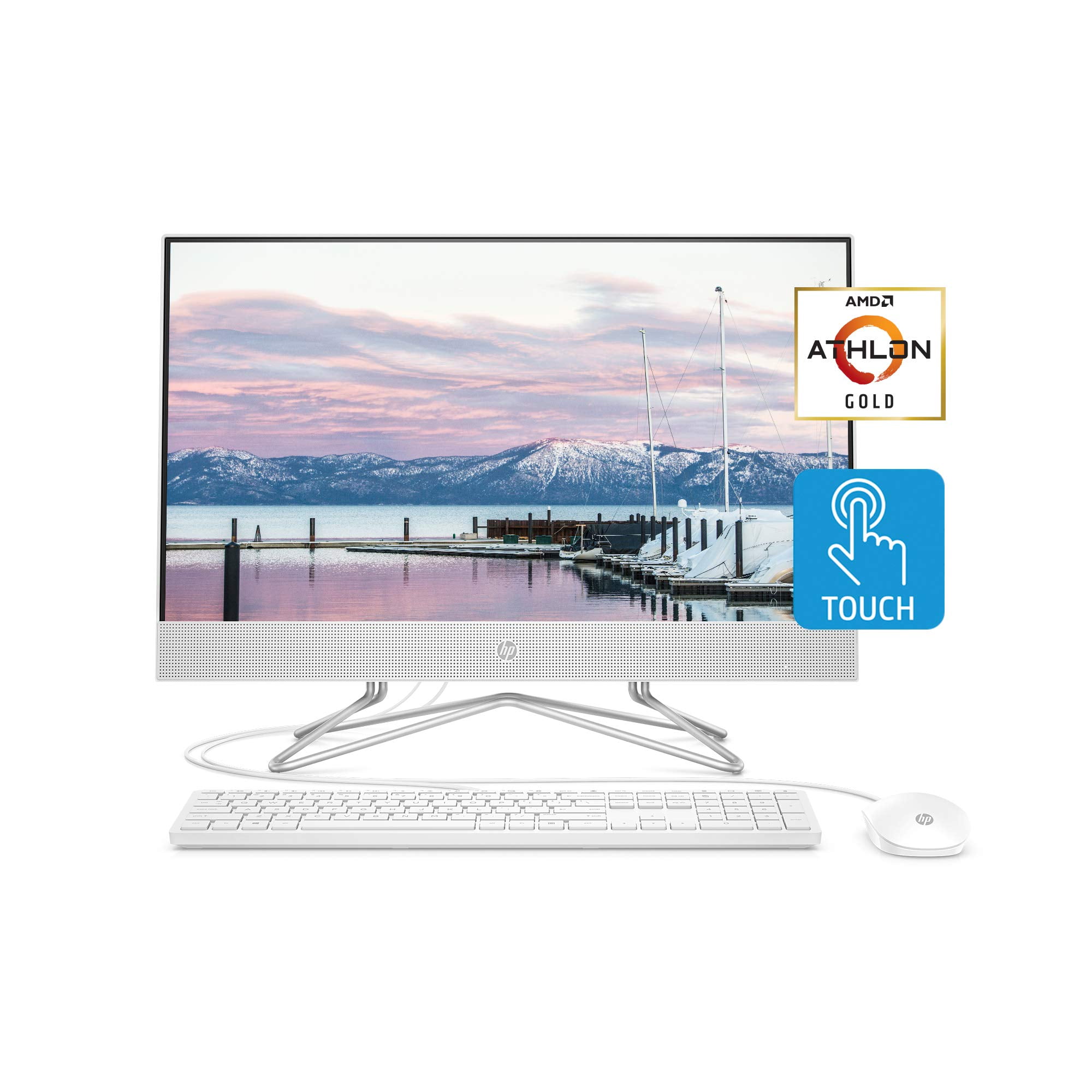 HP 24inch AllinOne Touchscreen Desktop Computer, AMD Athlon Gold