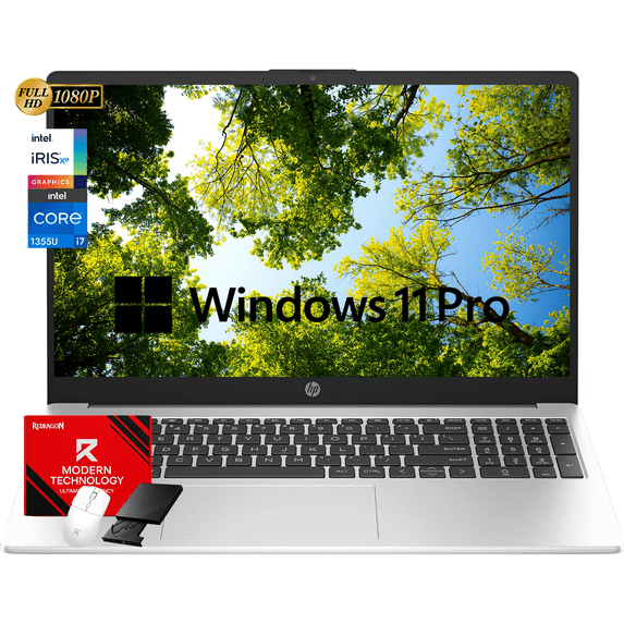 HP 250 G10 Business Laptop, 15.6" FHD Display, Intel Core i7-1355U, 64GB RAM, 2TB SSD, Windows 11 Pro, Numeric Keypad, Webcam Privacy Shutter, Wi-Fi 6