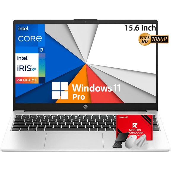 HP 250 G10 Laptop Computer for Business | Intel-10-Core i7 1355U | 32GB RAM | 1TB SSD | 15.6" FHD Display | Windows 11 Pro | with Numeric Keypad | WiFi 6 | Bluetooth 5.3 | Silver