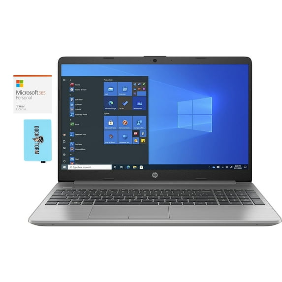 HP 250 G8 Home/Business Laptop (Intel i7-1165G7 4-Core, 15.6in 60 Hz Full HD (1920x1080), Intel Iris Xe, 8GB RAM, Win 11 Pro) with Microsoft 365 Personal , Dockztorm Hub