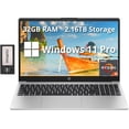 thumbnail image 1 of HP 255 G10 15.6" FHD Business Laptop, AMD Ryzen 3 7330U, 32GB RAM, 2.16TB Storage(2TB SSD+160GB Docking Station Set), AMD Radeon Vega 6 Graphics, Num Pad, Webcam, Wi-Fi 6, Win 11 Pro, Gray, 1 of 9
