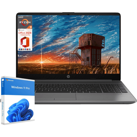 HP 255-G10 15.6" Full HD Business Laptop Computer, Ryzen 3 7330U, 16GB RAM, 1TB SSD, Wi-Fi 6, Windows 11 Pro