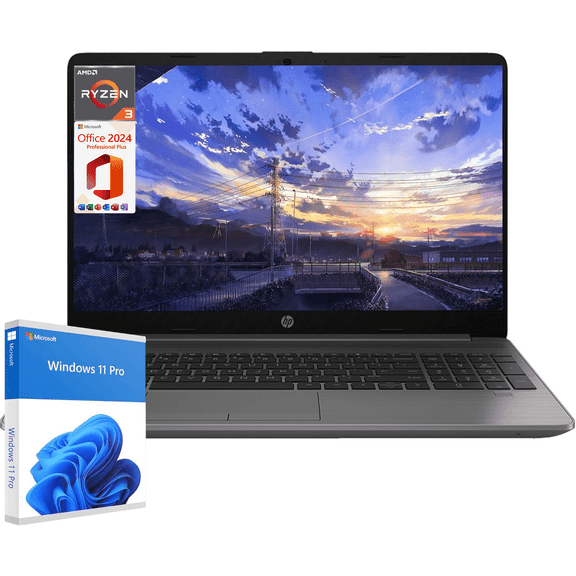 HP 255-G10 15.6" Full HD Business Laptop, Ryzen 3 7330U, 16GB RAM, 1TB SSD, Wi-Fi 6, Windows 11 Pro