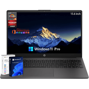 HP 255 G10 Business Laptop, 15.6" FHD Display, AMD Ryzen 5 7530U, 16GB RAM, 512GB PCIe SSD, Webcam, HDMI, Wi-Fi 6, Windows 11 Pro
