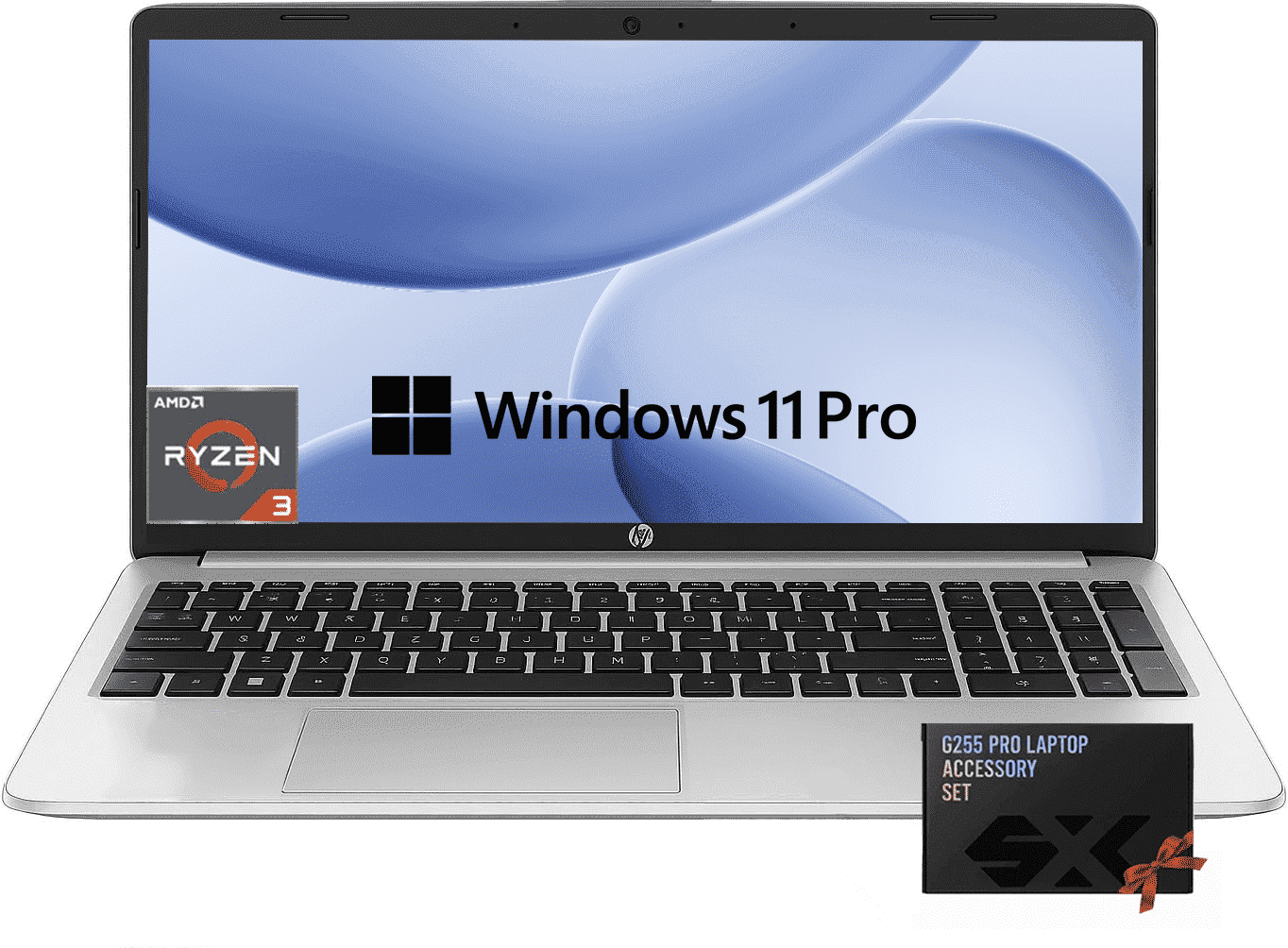 HP 255 G10 Business Laptop, 15.6" FHD, Ryzen 3 7330U up to 4.3GHz, 16GB RAM, 512GB SSD, Wi-Fi 6, Windows 11 Pro, w/Accessories