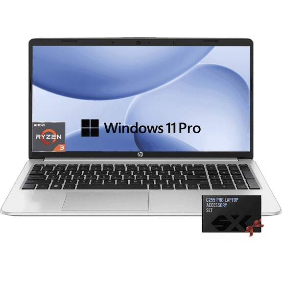 HP 255 G10 Business Laptop, 15.6" FHD, Ryzen 3 7330U up to 4.3GHz, 16GB RAM, 512GB SSD, Wi-Fi 6, Windows 11 Pro, w/Accessories