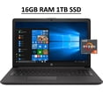 thumbnail image 1 of HP 255 G7 15 Business Laptop Computer 15.6" FHD Anti-Glare Display AMD Ryzen 3 3200U 16GB RAM 1TB SSD AMD Radeon Vega 3 Graphics Card Reader WiFi5 Win10 Pro Black, 1 of 6