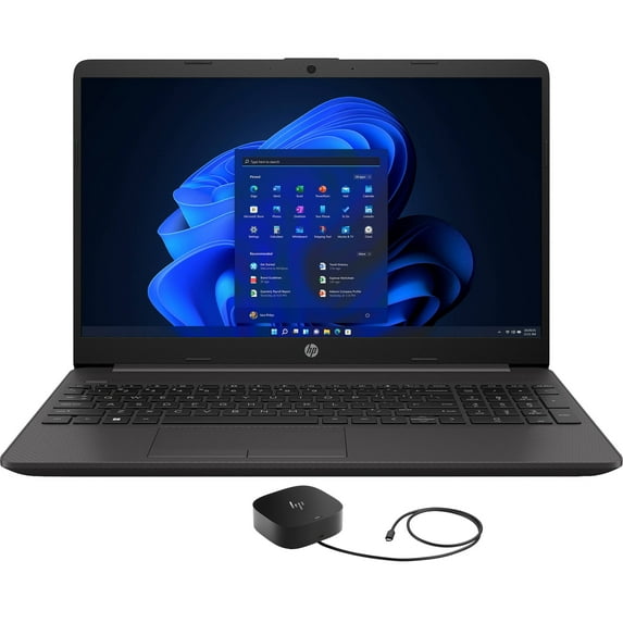 HP 255 G8 Everyday Value Laptop (AMD AMD 3020e 2-Core, 15.6in 60Hz HD (1366x768), AMD Radeon, 16GB RAM, 512GB PCIe SSD, Wifi, USB 3.2, HDMI, Win 10 Pro) with G5 Essential Dock