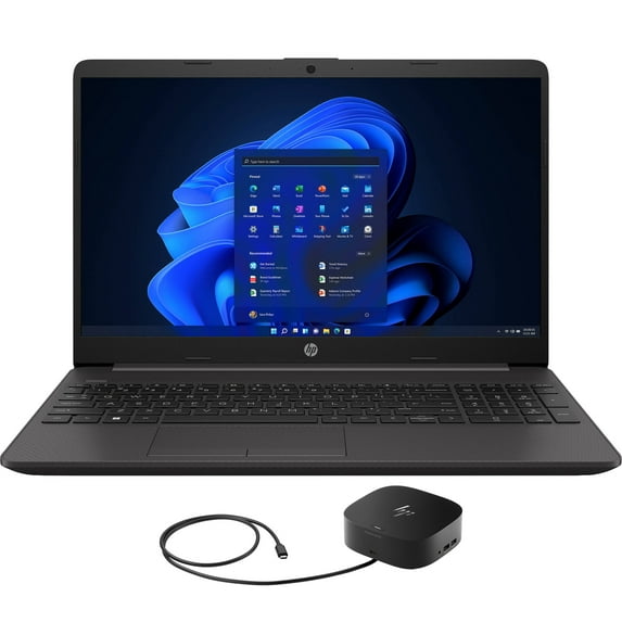 HP 255 G8 Everyday Value Laptop (AMD AMD 3020e 2-Core, 15.6in 60Hz HD (1366x768), AMD Radeon, 32GB RAM, 2TB PCIe SSD, Wifi, USB 3.2, HDMI, Win 11 Pro) with G2 Universal Dock