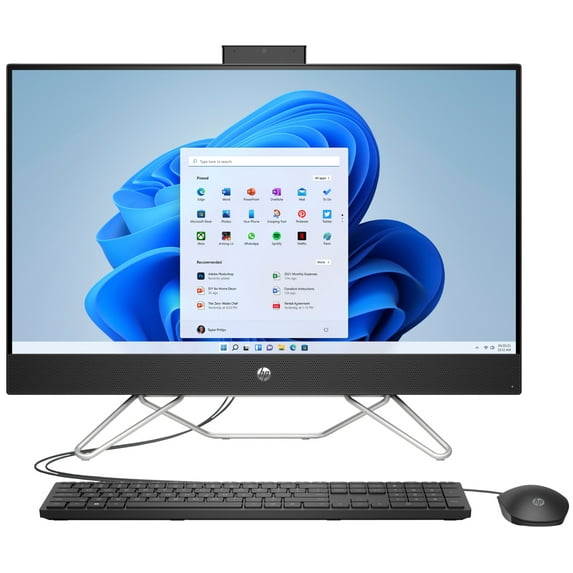 HP 27-cb0156m Home & Business All-in-One (AMD Ryzen 5 5500U 6-Core, 27" 60Hz Full HD (1920x1080), AMD Radeon, 8GB RAM, 128GB PCIe SSD + 2TB HDD (2.5), Wifi, HDMI, Webcam, Bluetooth, Win 10 Pro)