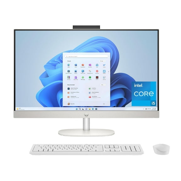 HP 27 inch All-in-One Desktop PC, FHD Touchscreen, Intel Core i5-1335U, 16 GB RAM, 512 GB SSD, Intel UHD Graphics, Windows 11 Home, Shell White, 27-cr0170 (2025)