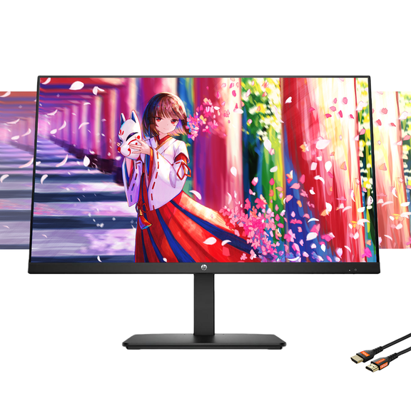 HP 27-inch FHD IPS Monitor | 100Hz, Built-in Dual Speakers, Eyesafe Certification, Tilt-Adjustable Stand, HDMI & DisplayPort, Borderless Design, w/HDMI