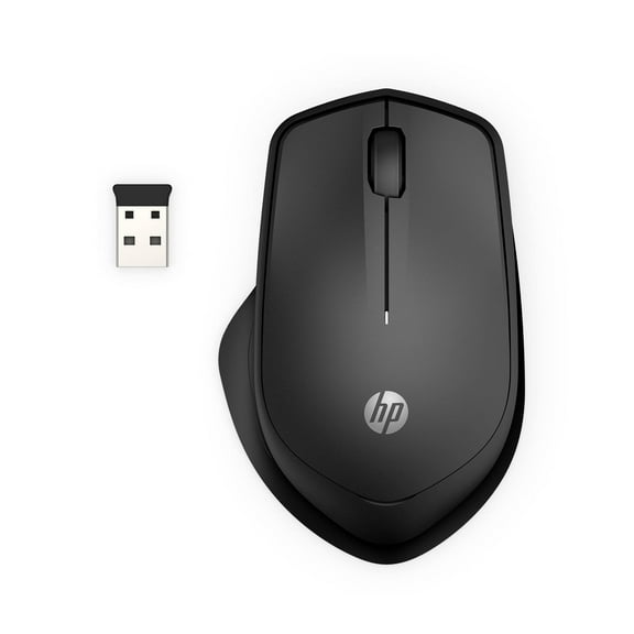 HP 280 Silent Wireless Mouse - Ergonomic, Right-Handed Design - 2.4GHz USB Wireless Connection - Multi-Surface Technology, 1600 DPI Optical Sensor - Win, Chrome, Mac OS - Up to 18-Month Battery Life