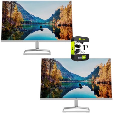 HP 2D9K1AA#ABA M24fw 24 inch FHD PC Monitor with AMD FreeSync 2 Pack Bundle with 1 YR CPS Enhanced Protection Pack