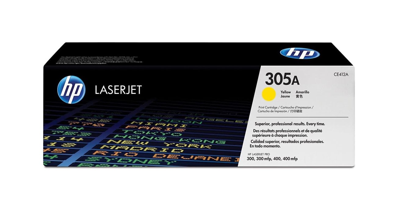 HP 305A (CE412A) Toner Cartridge, Yellow - image 1 of 5