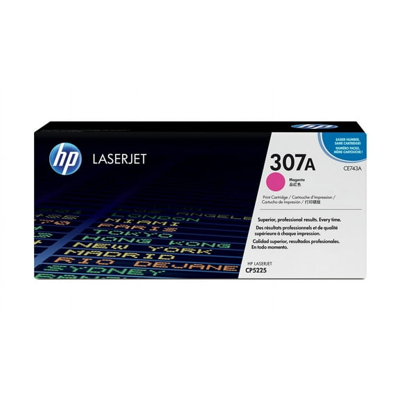 HP 307A Magenta Original LaserJet Toner Cartridge, ~7,300 pages, CE743A
