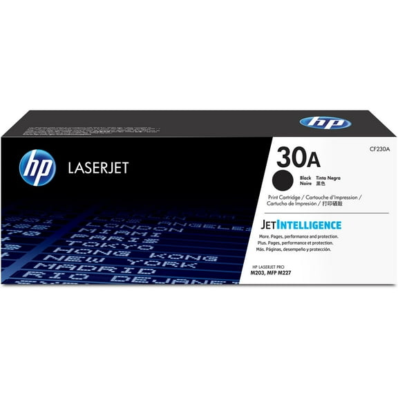 HP 30A Black Original LaserJet Toner Cartridge, ~1,600 pages, CF230A