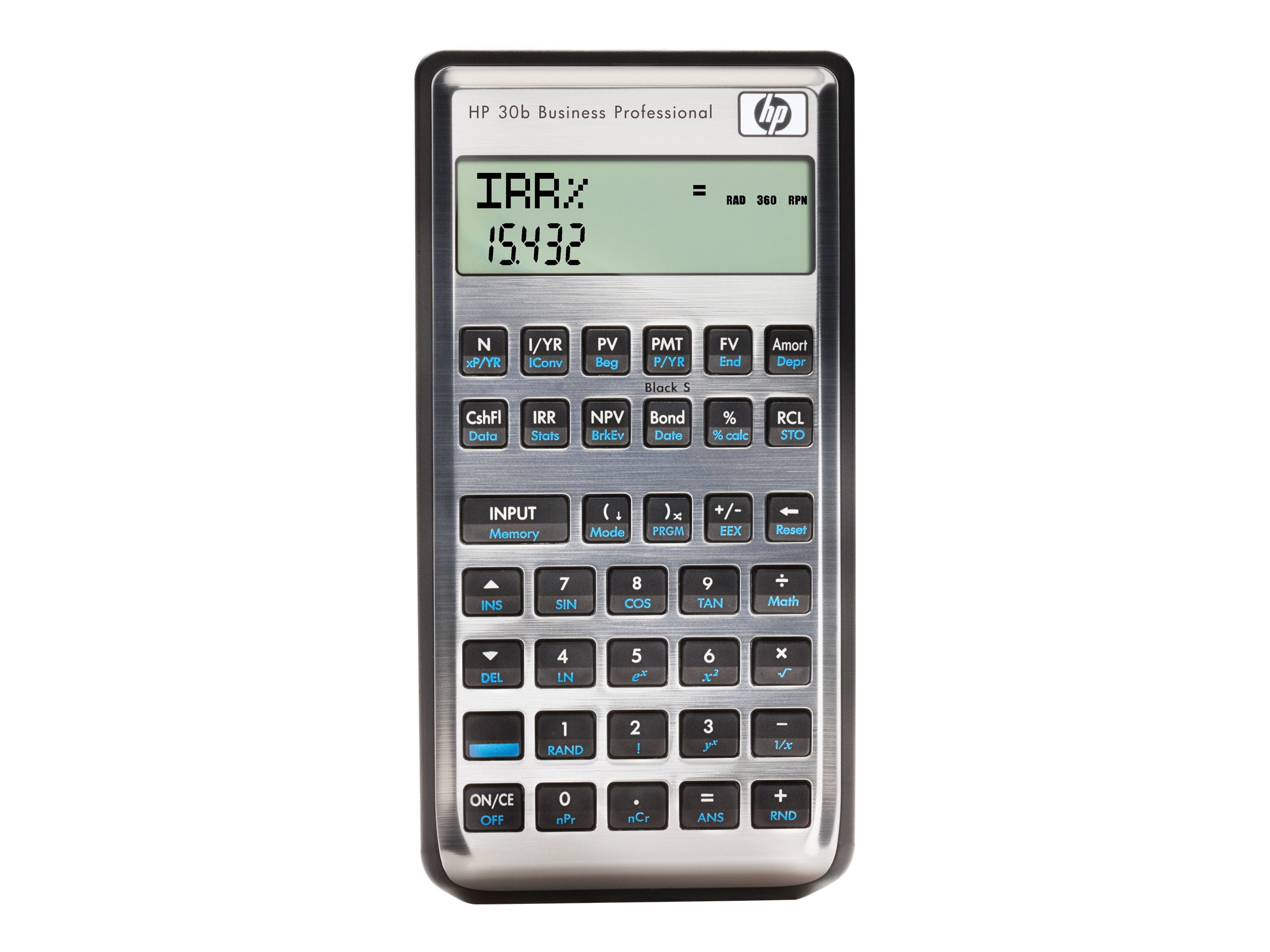 HP 30b - Financial calculator - 12 digits + 3 exponents - battery