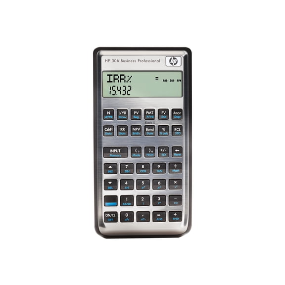 HP 30b - Financial calculator - 12 digits + 3 exponents - battery