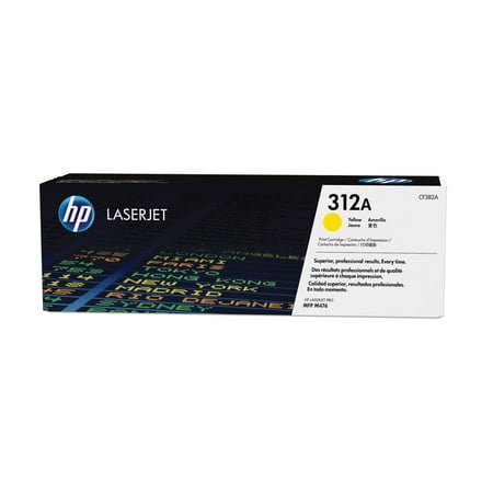 HP 312A Yellow LaserJet Toner Cartridge, ~2,700 pages, CF382A