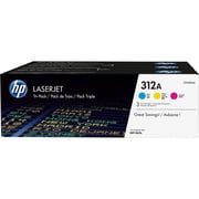 HP 312A Cyan Tri-Pack LaserJet Toner Cartridge, Per cartridge: 2,700 pages,