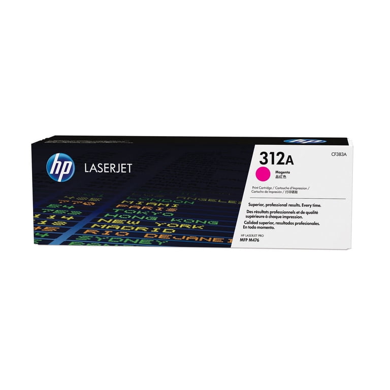 HP 312A Magenta Toner Cartridge (CF383A) - Compatible With Color LaserJet Pro MFP M476 Series | 2,700 Page Yield