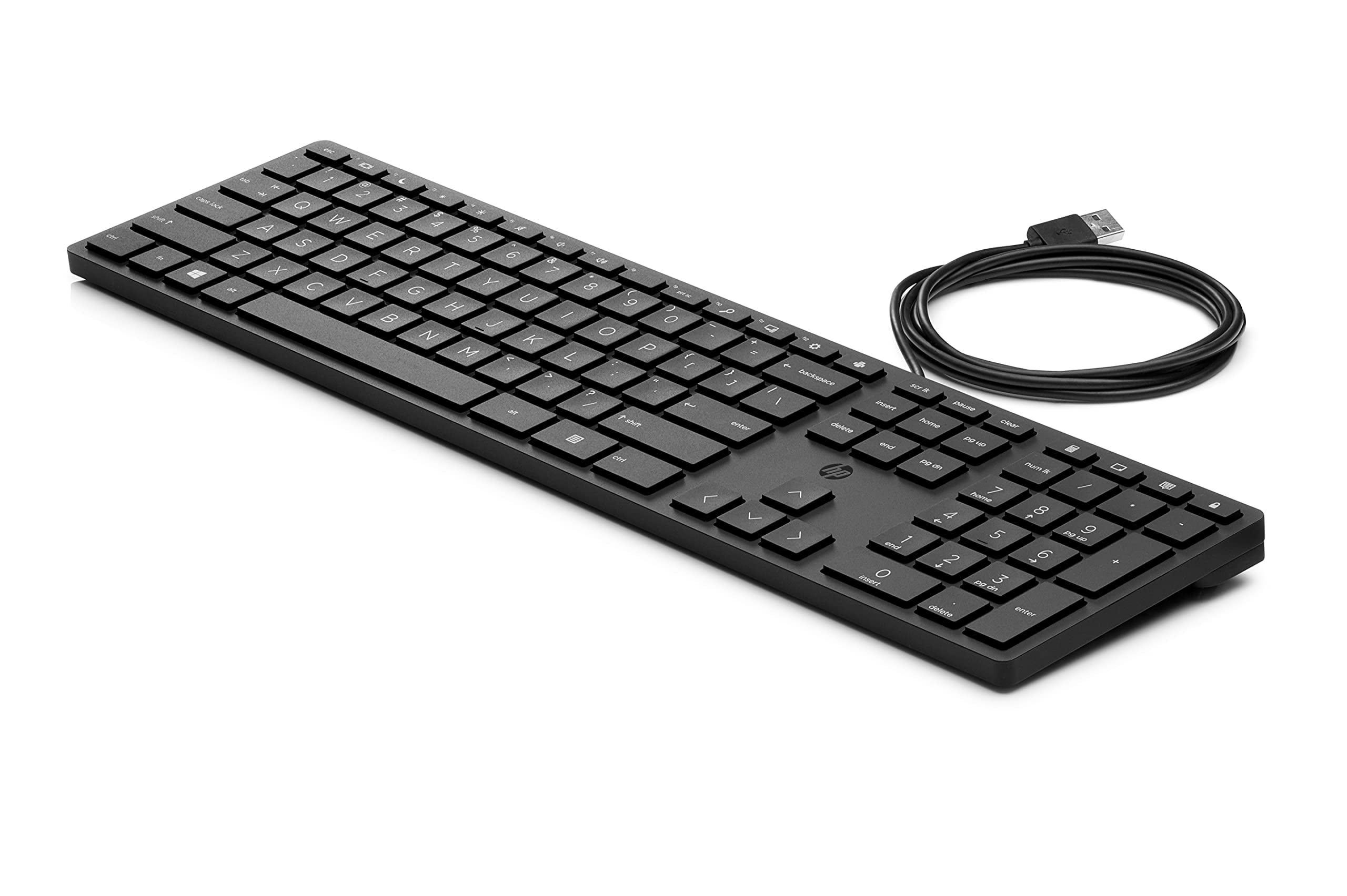 HP 320K Wired Desktop Standard Keyboard, Black, 104 Keys - Walmart.com